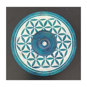 Support rond d'encens et de cerceau en pierre indienne de luxe fait à la main pour la décoration de la maison Option économique pour la Saint-Valentin - Product Image 1