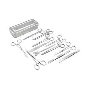 Kit d'instruments de chirurgie de base QNQ Source d'alimentation manuelle de haute qualité Pince en acier inoxydable chaud pour les procédures chirurgicales mineures - Product Image 1