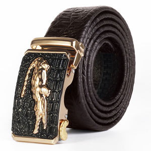 Ceinture décontractée vintage en cuir de vache véritable peint pour homme avec boucle en cuivre, durable, largeur 38 mm, longueur 110-125 cm - Product Image 3