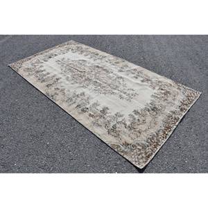 Vintage Turkish Rug Classic Beige <b>Brown</b> 5.1 X 9.7ft Large Area <b>Wool</b> Material Latex Patchwork for Hallway Bedroom Bedside Rug - Product Image 2