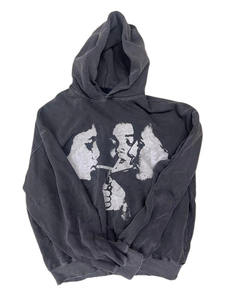 Lo más nuevo de peso pesado recortado sólido Vintage hombres Sudadera con capucha Invierno Polar Streetwear bolsillo desgastado gota hombro hecho Power Punch - Product Image 4