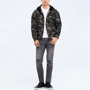 Sweat à capuche zippé imprimé 100% respirant pour hommes / Sweat à capuche zippé de qualité supérieure au meilleur prix pour hommes, prix de gros, OEM, prix bas - Product Image 1