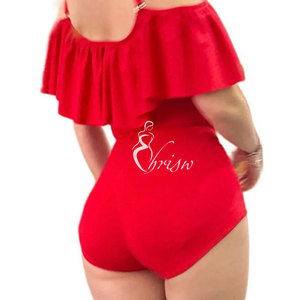 Traje de Baño Triangular con Volantes Moldeador de Cuerpo <span class=keywords><strong>Faja</strong></span> Reductora de Abdomen y Entrenador de Cintura para Mujer - Product Image 4