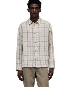 Chemises à carreaux décontractées sur mesure à manches longues en coton Chemises à manches longues surdimensionnées pour hommes - Product Image 1