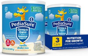 PediaSure Grow & Gain avec soutien immunitaire, préparation en poudre pour boisson, saveur vanille, boîte de 14,1 oz, lot de 3 - Product Image 4
