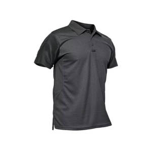 Polo de negocios de comercio exterior de color sólido de talla grande de manga corta bordada - Product Image 1