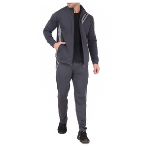 Personnalisé Nouveau À La Mode Formation Jogging Porter Ensemble Hommes Sport Survêtement Réflecteur sur le Haut Fermeture Éclair Hommes Survêtement Deux Pièces Ensemble - Product Image 5