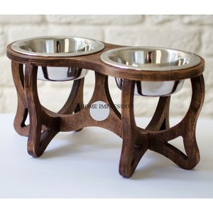 Tazón de comida para perros de acero inoxidable pulido de lujo de diseñador, tazón de alimentación ecológico para el jardín del hogar - Product Image 5