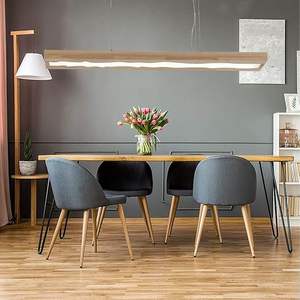 Modern Hanging <b>LED</b> Chandelier Wooden Resin Dimmable IP54 Waterproof Eco-Friendly Durable Button Control Height Adjustable <b>Light</b> - Product Image 4