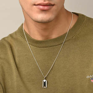 Compre Collares con Colgantes de Plata de Ley 925 para Hombres y Niños, con Patrón Geométrico en Rodio, Oro de 18k, Circonita, Diamante, Perla, Oro Rosa, a la Moda - Product Image 3