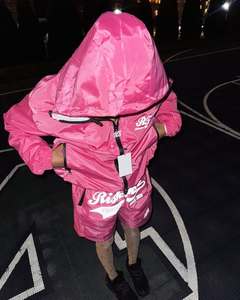 Custom Summer <b>Tracksuit</b> Streetwear Embroidery Sweatshirt Windbreaker Nylon Pants Shorts Set Men Sweatsuit - Product Image 6