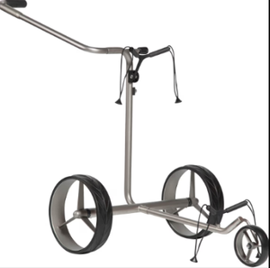 รถเข็นกอล์ฟไฟฟ้า JuCad E-Trolley Drive SL Titan Master SET สีเงิน ของแท้ ใหม่เอี่ยม - Product Image 1