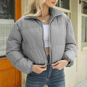 Chaqueta Corta Acolchada para Mujer, Chaqueta Corta de Invierno con Cierre, Chaqueta Acolchada, Abrigo Cálido y Ligero - Product Image 4