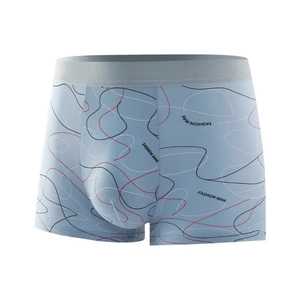 กางเกงชั้นในบ็อกเซอร์เอวสูงของผู้ชายชุดชั้นในสีพื้นระบายอากาศได้ดีพิมพ์ลายคริสต์มาส - Product Image 2