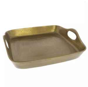 Bandeja de Servir Rectangular de Lujo Moderna Art Deco Plateada Personalizada, Hecha a Mano, de Alta Calidad para el Hogar - Product Image 4