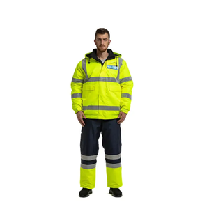 Chaleco de Seguridad Reflectante Impermeable de Alta Visibilidad con Logotipo Personalizado, Transpirable, Resistente al Fuego, Uniforme de Trabajo de Poliéster - Product Image 4