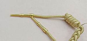 Aiguillettes en mylar doré de haute qualité, de premier ordre, pour accessoires d'uniformes tactiques, pièce décorative - Product Image 5