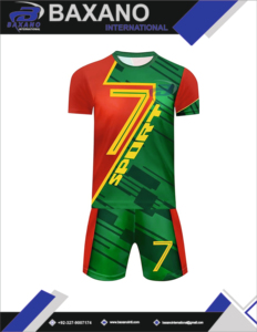 Conjunto de Uniforme de Fútbol para Adultos Unisex, Transpirable, con Estampado por Sublimación, Camiseta y Pantalones Cortos Rojos y Verdes - Product Image 4