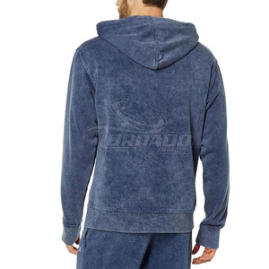Vente en gros, service OEM, sweats à capuche délavés à l'acide pour hommes, pull léger de couleur unie, logos imprimés, hiver, coton/polyester - Product Image 2
