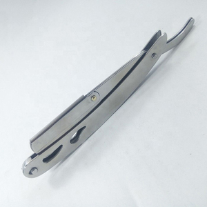 New Black Barber <b>Razors</b> Private Label Logo Stainless Steel Cut Throat Men <b>Straight</b> Shaving <b>Razor</b> Black Wholesale Best Price - Product Image 6