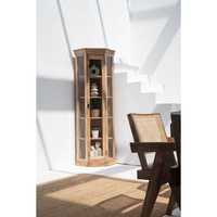 Vitrine d'angle en bois