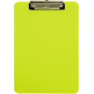 MAUL Neon <b>Clipboards</b> 22.6 X 31.8 cm (W X H) DIN A4 Plastic Yellow Transparent Unique Design - Product Image 1