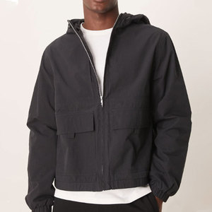 Sweat à capuche zippé personnalisé coupe-vent léger et imperméable pour hommes veste de pluie avec capuche coupe-vent d'extérieur pour la randonnée - Product Image 2