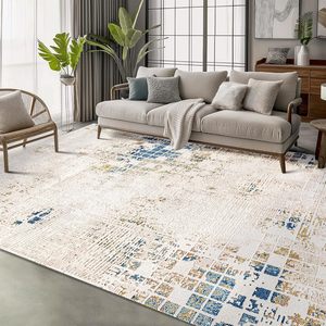 Tapis à poils ras Netline Bohème Scandinave pour Salon, Chambre, Cuisine, Couloir - 4m de large, adapté aux adolescents - Product Image 1