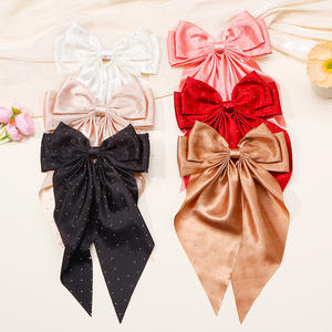 กิ๊บติดผมโบว์ริบบิ้นหางยาวเครื่องประดับผมวินเทจสำหรับเด็ก - Product Image 5