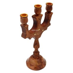 Portavelas de Pilar Ecológico de Madera de Mango Hecho a Mano, Decoración del Hogar, Regalo de Pascua - Product Image 2