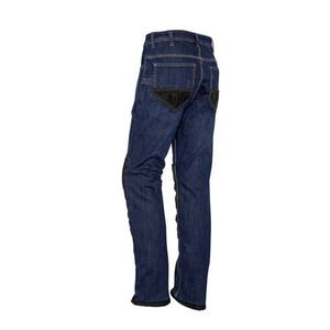 Jeans de travail confortables à double genou de qualité supérieure en pur coton pantalon de travail bleu foncé pour hommes fabriqué en INDE - Product Image 2
