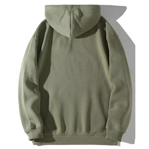 Pull personnalisé de haute qualité pour hommes, coupe régulière, 100% coton, poche brodée, couleur unie, streetwear, basique, sweats à capuche d'hiver - Product Image 2