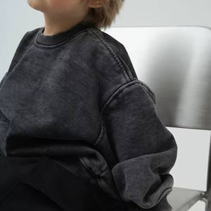 Crianças vintage <span class=keywords><strong>Acid</strong></span> Wash Oversize Baggy Crew Neck Jumpers Loose Fit Meninos Criança Camisolas - Product Image 2