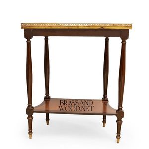 Table console classique de luxe en bois avec détails en laiton - Product Image 2