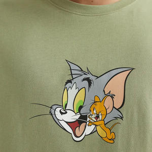 Top Trending Men Olive Green Color Personalizado Pantalla impresa Mangas completas 100% Algodón Jersey Hombres Camisetas Casuales - Product Image 5