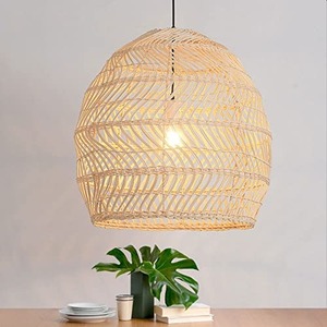 Vente en gros d'abat-jour en rotin fait à la main suspension abat-jour en bambou naturel lustre plafonnier jute matériel du Vietnam - Product Image 2