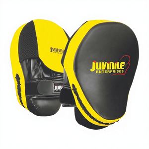 Nouveau modèle de mitaines de frappe incurvées Coussinets de mise au point Équipement d'entraînement de boxe en cuir véritable Vente en gros à bas prix Coussinets à crochet et coussinets - Product Image 1