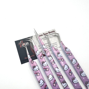 Pince à cils durable en acier inoxydable Kitty Design Collection de marques privées recouvertes de papier incurvé - Product Image 6