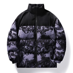 Chaqueta acolchada de poliéster de alta calidad para hombre, abrigos con estampado de logotipo personalizado de talla grande de fabricante, chaqueta acolchada de invierno personalizada con logotipo personalizado - Product Image 1