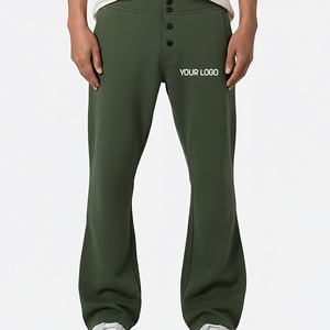 กางเกงขายาวทรงบอยเฟรนด์สไตล์สตรีทแวร์รุ่นใหม่ปี 2025 ขากว้าง ติดกระดุม ผ้าวอช ใส่สบาย ระบายอากาศได้ดี น้ำหนักเบา ทรงขาบาน สำหรับผู้ชาย - Product Image 4