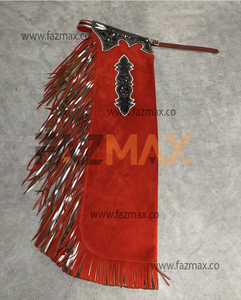 Moto en cuir véritable pour hommes 2025 personnalisée Biker Chap marron pour hommes - Product Image 3