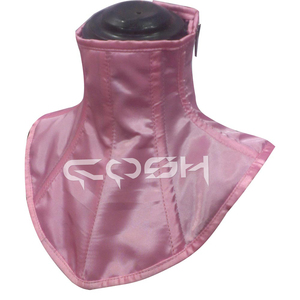 Corsé de cuello con varillas de acero en satén rosa - Product Image 2