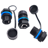 Boîtier ABS personnalisé Connecteur jack RJ45 étanche à montage sur panneau Jack RJ45 vertical à angle droit