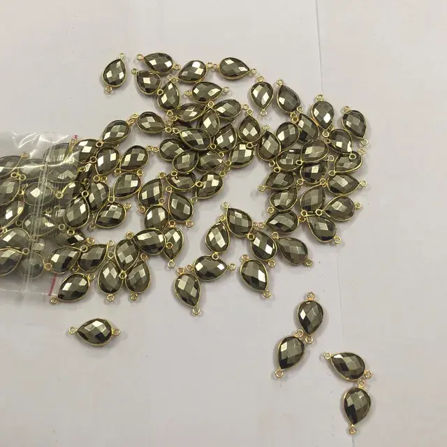 10 × 14 موصل أحجار كريمة من البيريت لصنع المجوهرات بسعر الجملة من المورد للشراء عبر الإنترنت