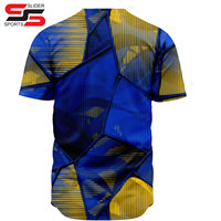 Maillot de baseball respirant imprimé grande taille - 100 % polyester, anti-humidité, antibactérien, coupe confortable pour adultes, personnalisable pour équipe