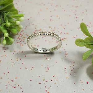 แหวนเงินสเตอร์ลิงประดับอัญมณีสุดโรแมนติกชุดชุบโรเดียมและเพชรชุบโรเดียมจาก92.5 - Product Image 6