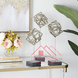 2025 Best-seller Sculpture dorée abstraite moderne pour la maison Best-seller - Product Image 6