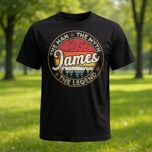 T-shirt personnalisé avec le nom de James, le homme, le mythe, la légende - Product Image 3