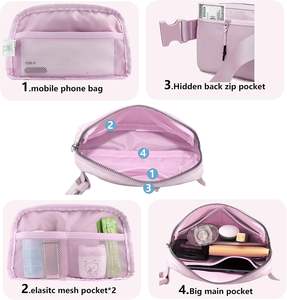 กระเป๋าคาดเอวกระเป๋าคาดอกสำหรับวิ่งปีนเขาสายรัดปรับได้ใช้ได้ทั้งชายและหญิงมีซิปจากโรงงานในเวียดนาม - Product Image 2