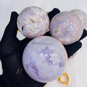 ลูกบอลคริสตัลทรงกลมสีชมพูอเมทิสต์พลอยธรรมชาติสำหรับฮวงจุ้ยการนั่งสมาธิและการตกแต่งขัดเงาจำนวนมาก - Product Image 2